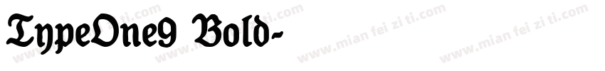 TypeOne9 Bold字体转换
